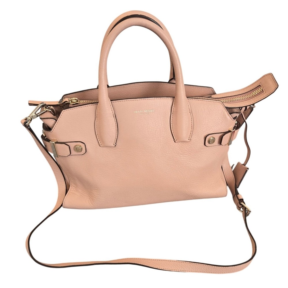 Henri Bendel Pink Carlyle Satchel Bag Purse Crossbody Gold Hardware Luxury Chic